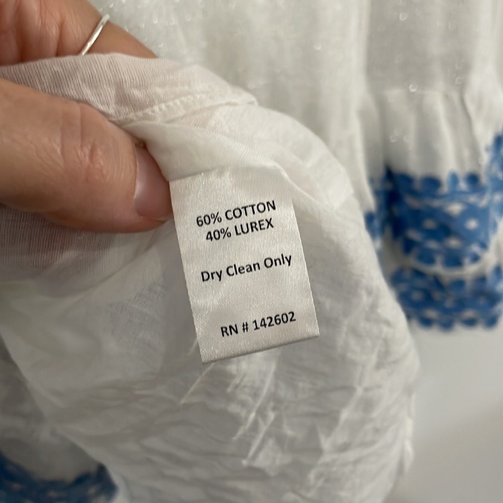 Embroidered STS Dress. Sail to Sable. Sparkle Demure Cottagecore Feminine XXS - Picture 6 of 9